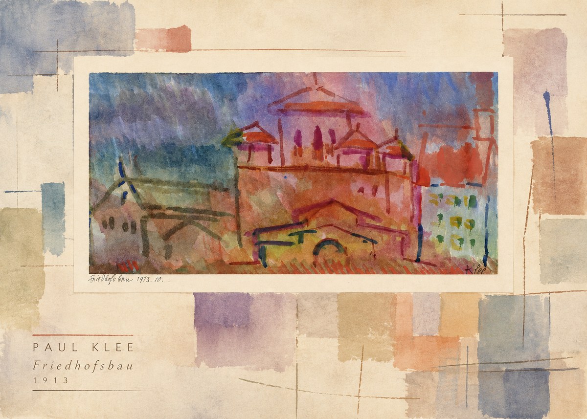 Paul Klee Friedhofsbau No3 - Poster