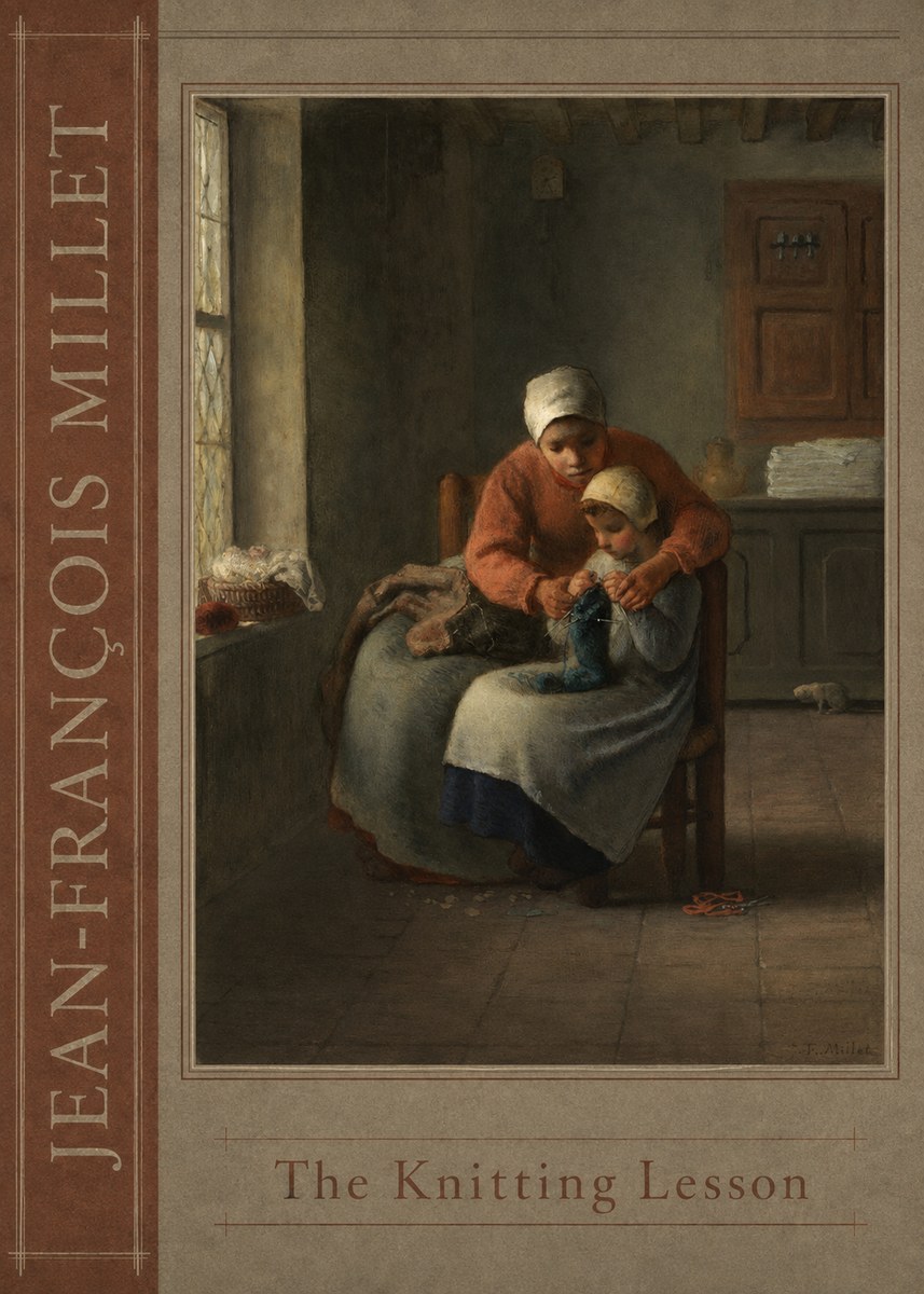 Jean-François Millet The Knitting Lesson II No2 - Poster