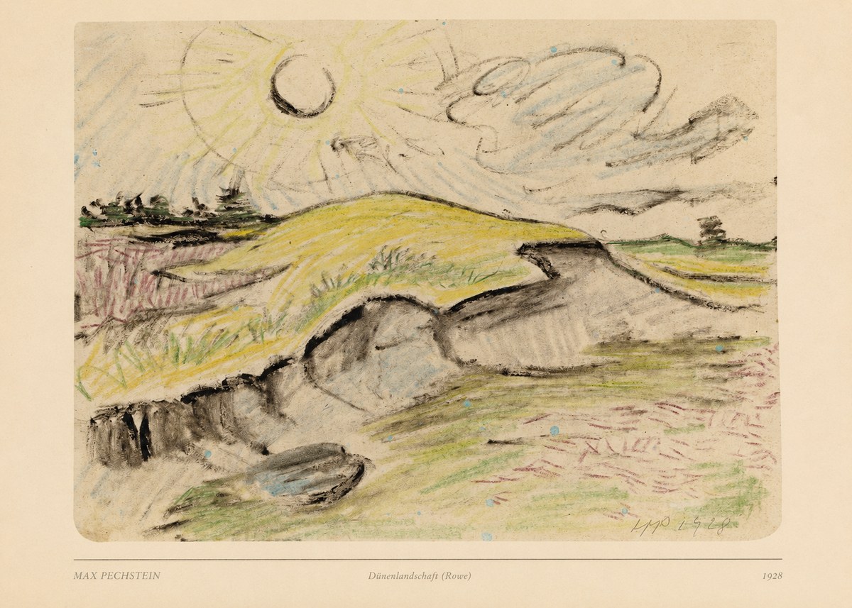 Max Pechstein Dünenlandschaft (Rowe) No6 - Poster