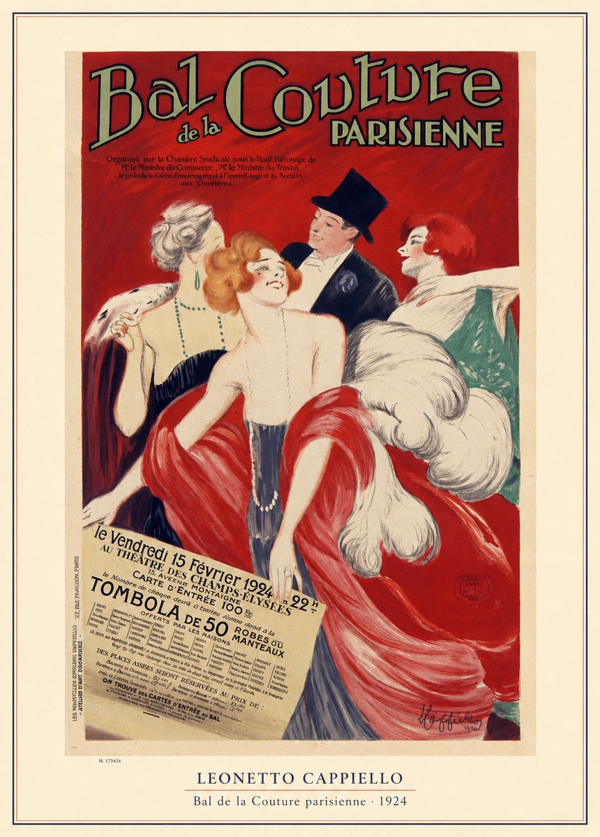 Leonetto Cappiello Bal De La Couture Parisienne No5 - Poster