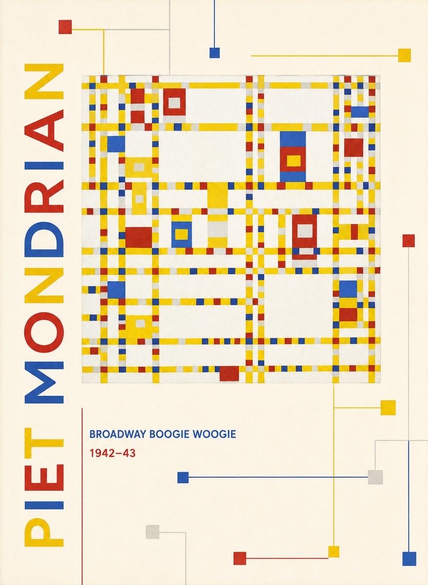 Piet Mondrian Broadway Boogie Woogie No3 - Poster