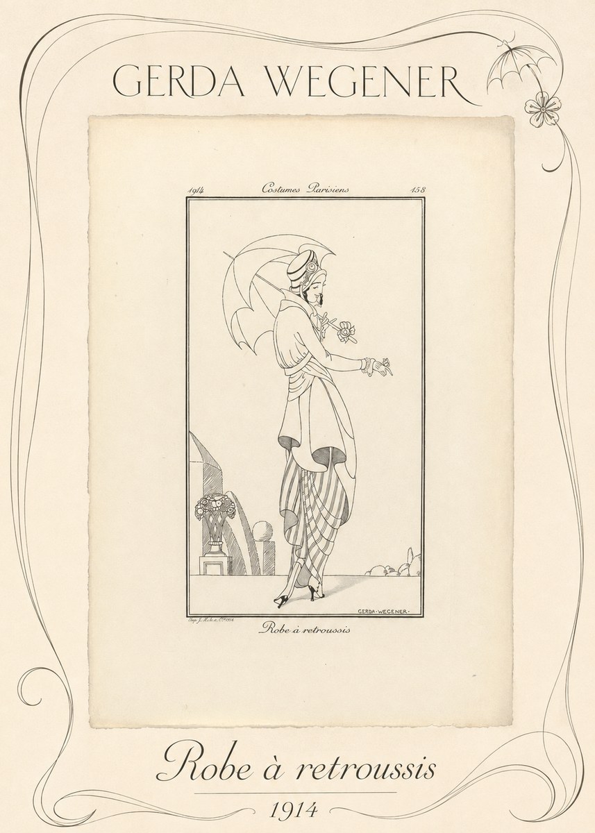 Gerda Wegener Robe À Retroussis No3 - Poster