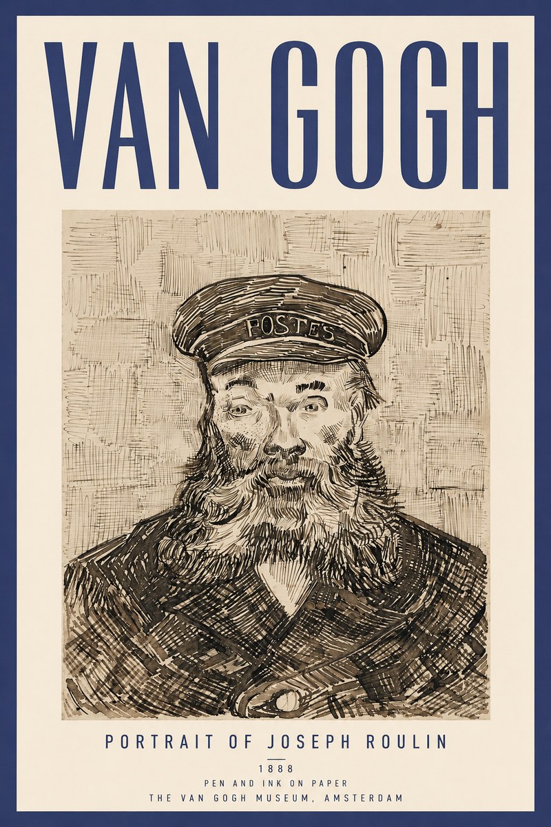 Van Gogh Portrait of Joseph Roulin I No4 - Poster