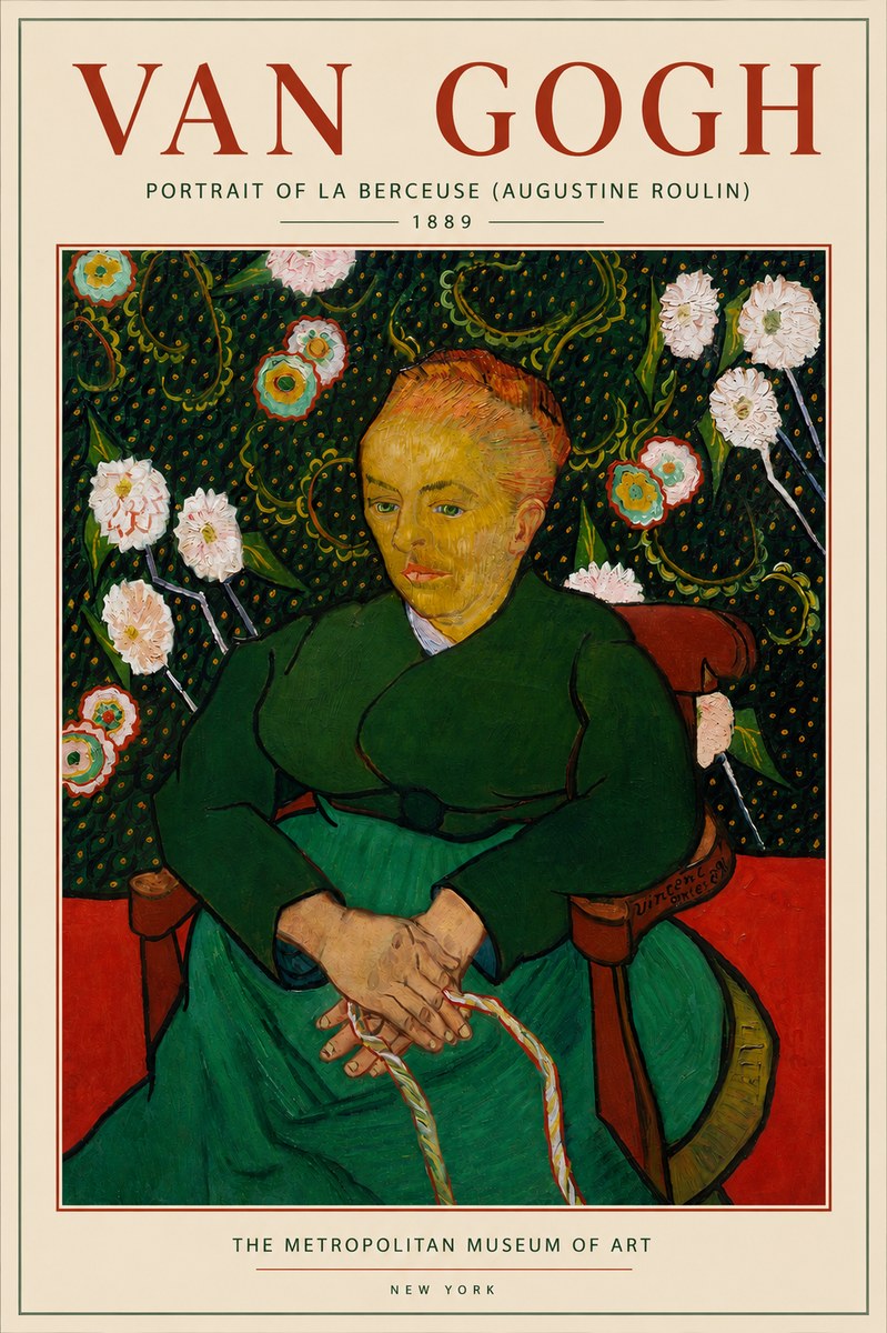 Van Gogh Portrait of La Berceuse (Augustine Roulin) No4 - Poster