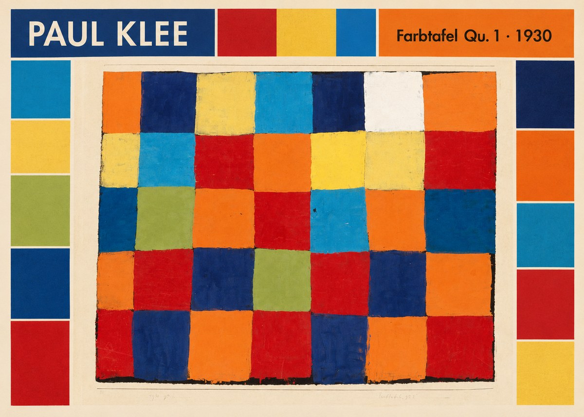 Paul Klee Farbetafel Qu 1 · 1930 No2 - Poster