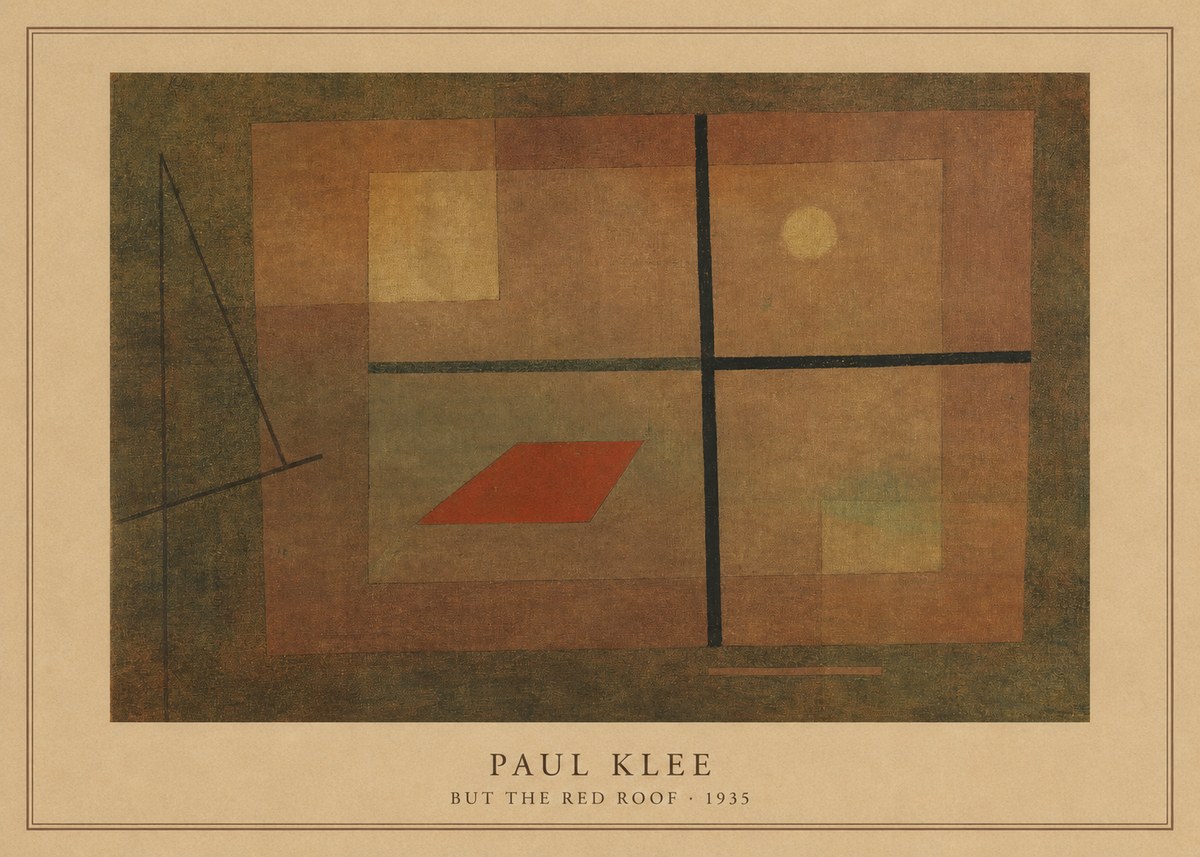 Paul Klee But the Red Roof No3 - Poster