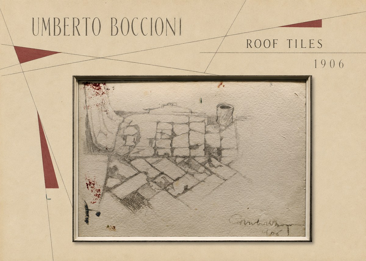Umberto Boccioni Roof Tiles No3 - Poster