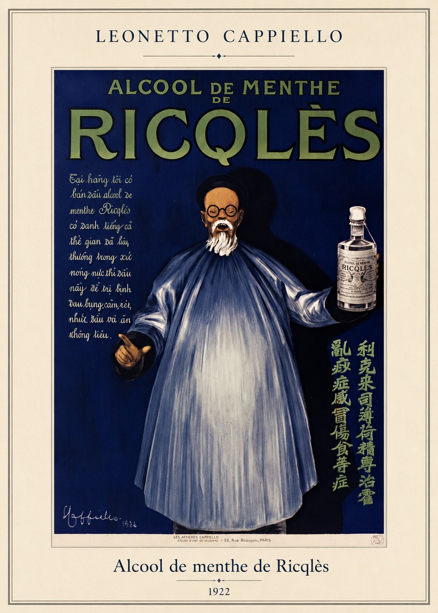 Leonetto Cappiello Alcool De Menthe De Ricqlès II No4 - Poster