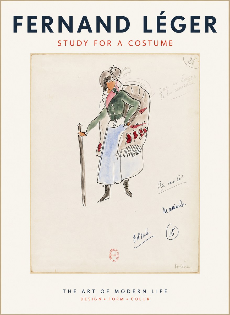 Fernand Léger Study for a Costume No1 - Poster