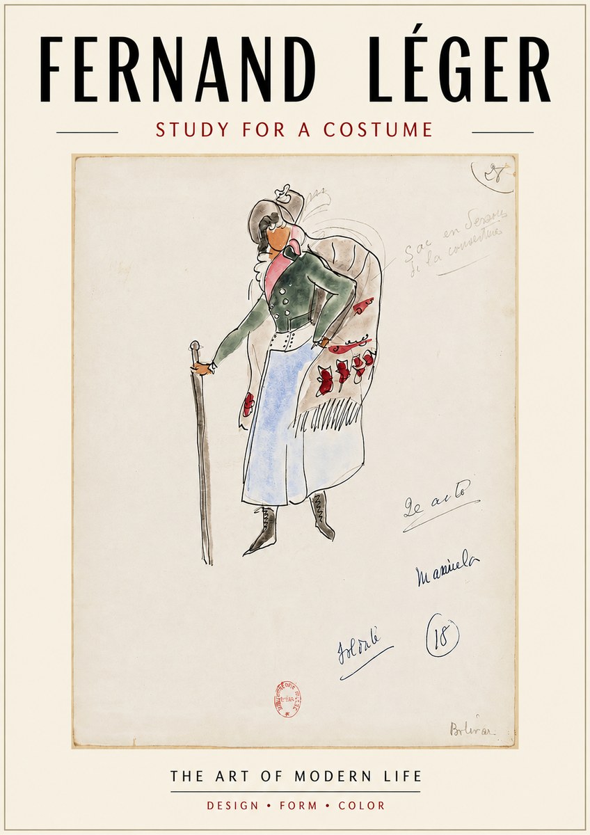 Fernand Léger Study for a Costume No4 - Poster