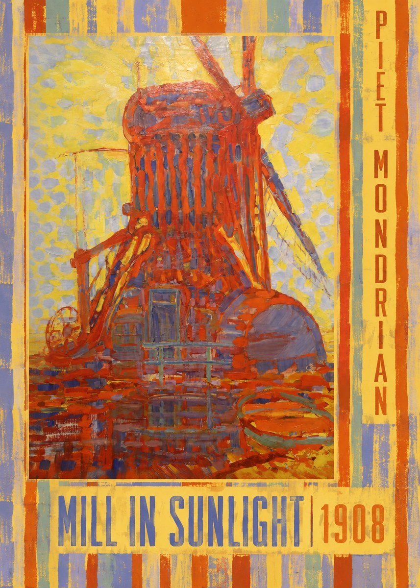 Piet Mondrian Mill in Sunlight No5 - Poster