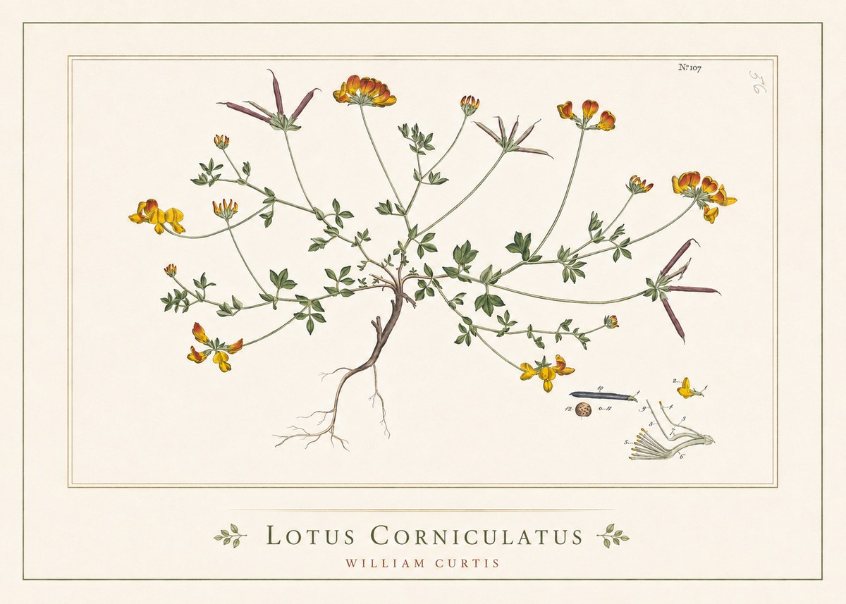 William Curtis Lotus Corniculatus I No5 - Poster