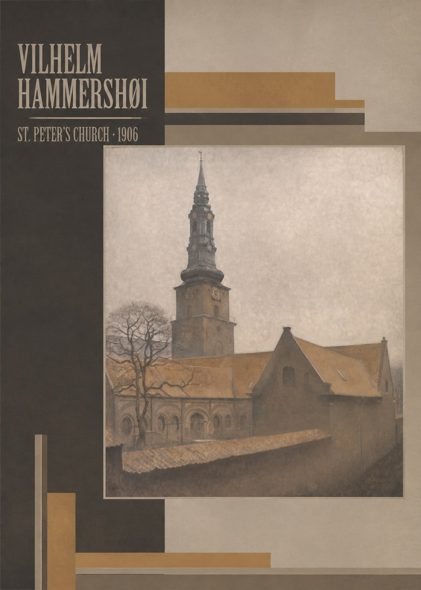 Vilhelm Hammershøi St. Peter's Church No4 - Poster