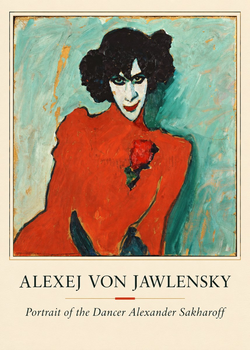 Alexej von Jawlensky Portrait of the Dancer Alexander Sakharoff No3 - Poster