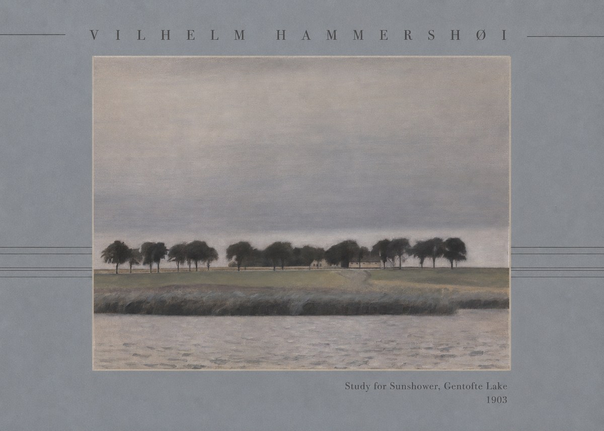 Vilhelm Hammershøi Study for Sunshower, Gentofte Lake No3 - Poster