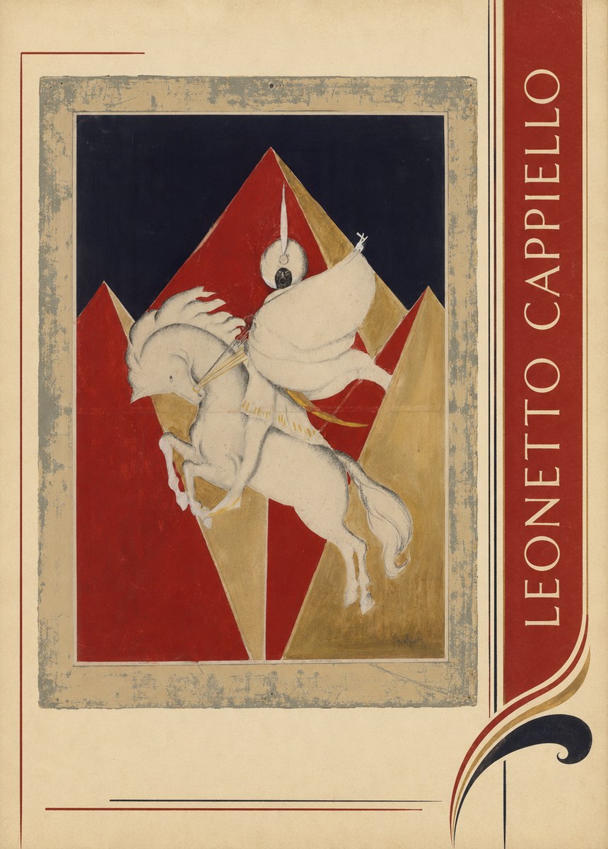 Leonetto Cappiello Rider on a White Horse No4 - Poster