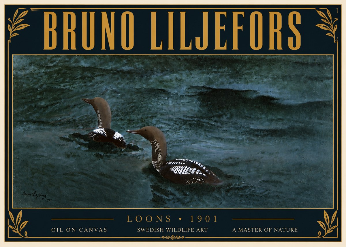 Bruno Liljefors Loons · 1901 No6 - Poster
