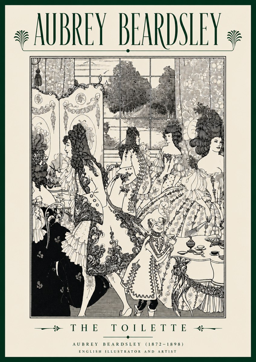 Aubrey Beardsley The Toilette No5 - Poster