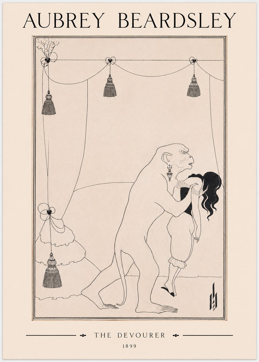 Aubrey Beardsley The Climax No3 - Poster