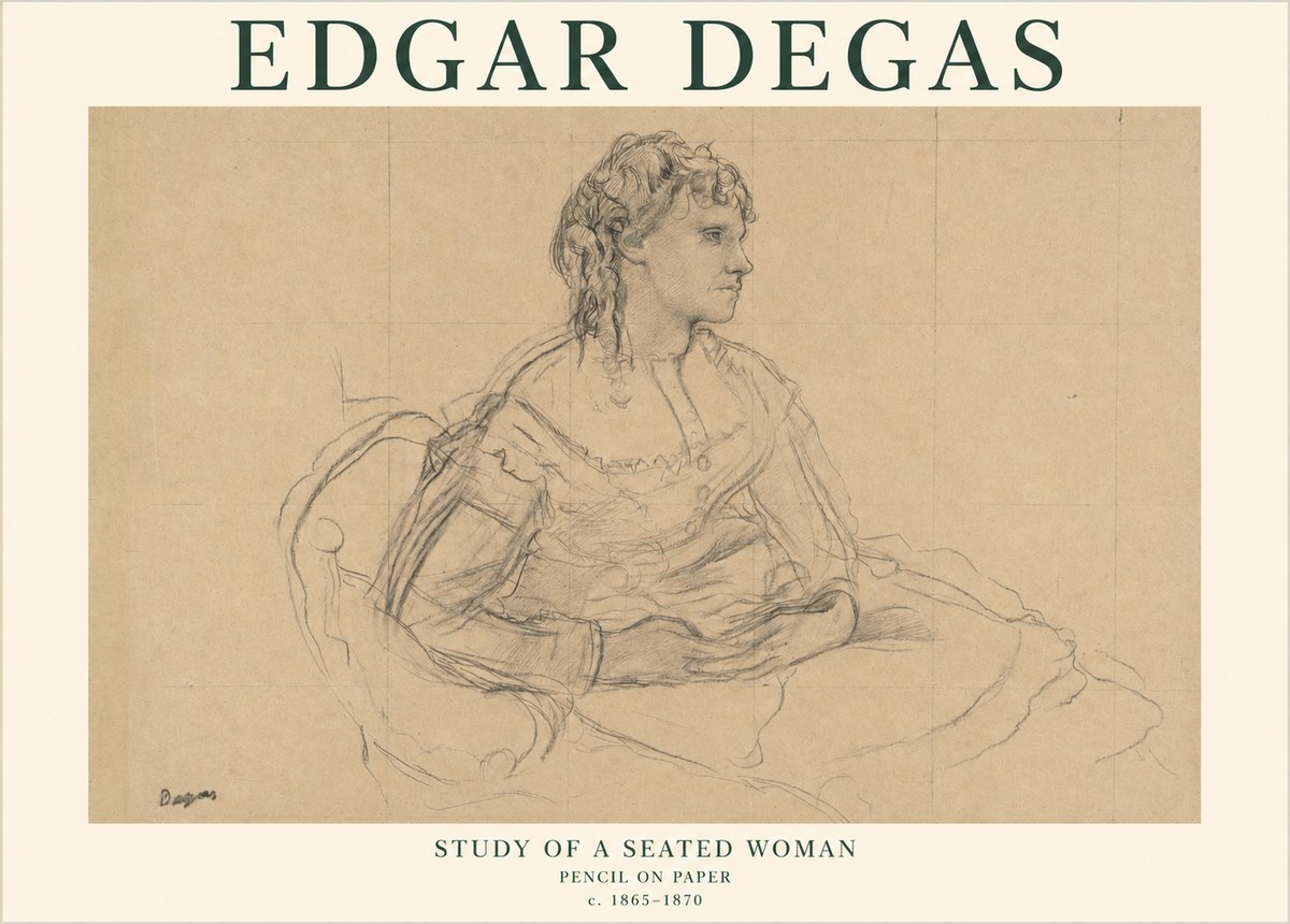 Edgar Degas Study of a Seated Woman No1 - Poster