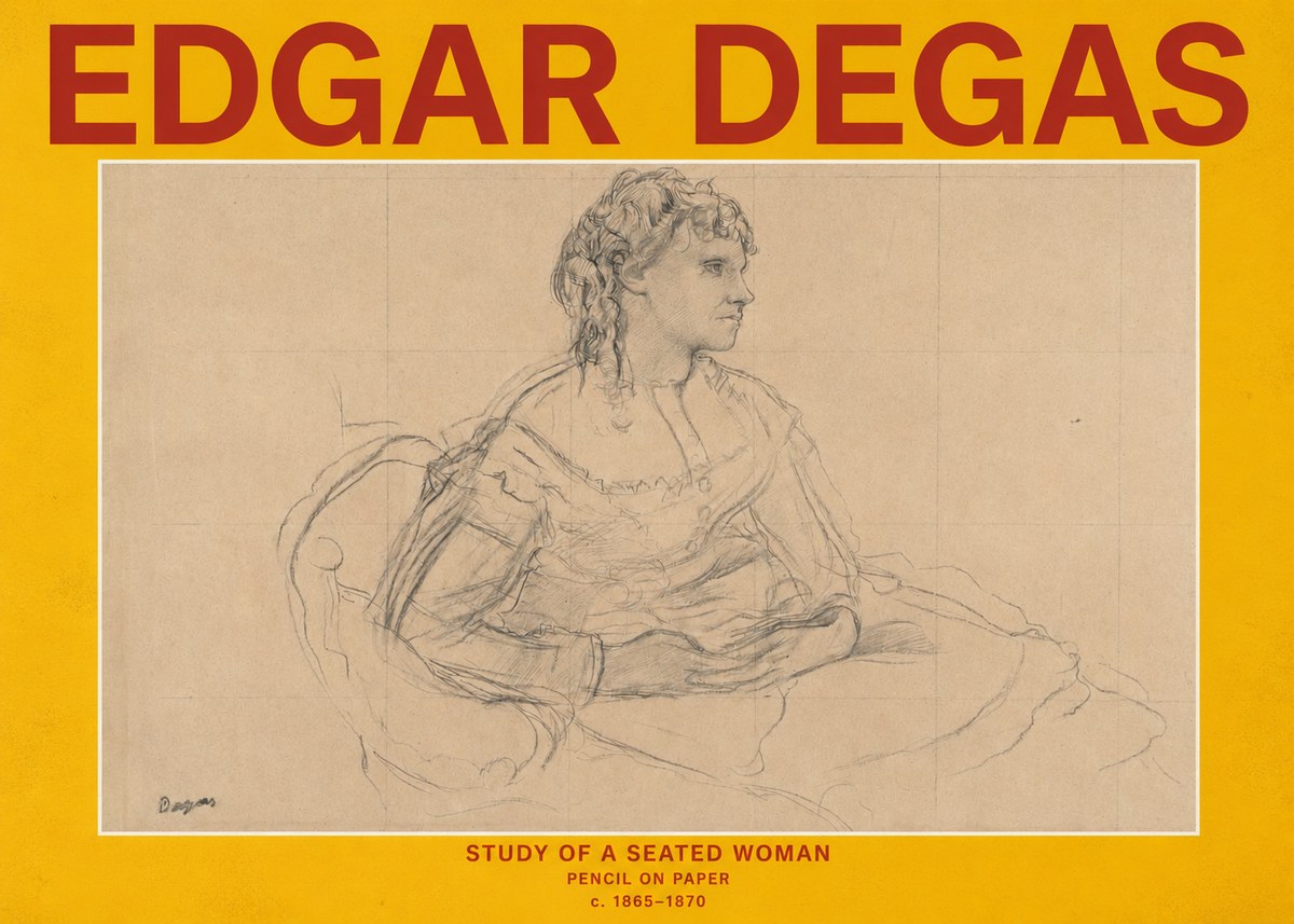 Edgar Degas Study of a Seated Woman No2 - Poster