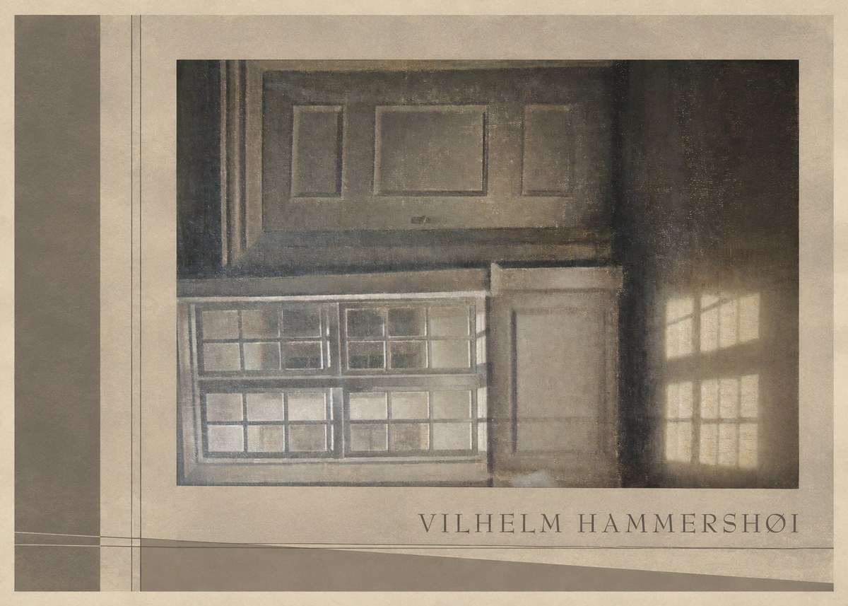 Vilhelm Hammershøi Interior with Window No2 - Poster