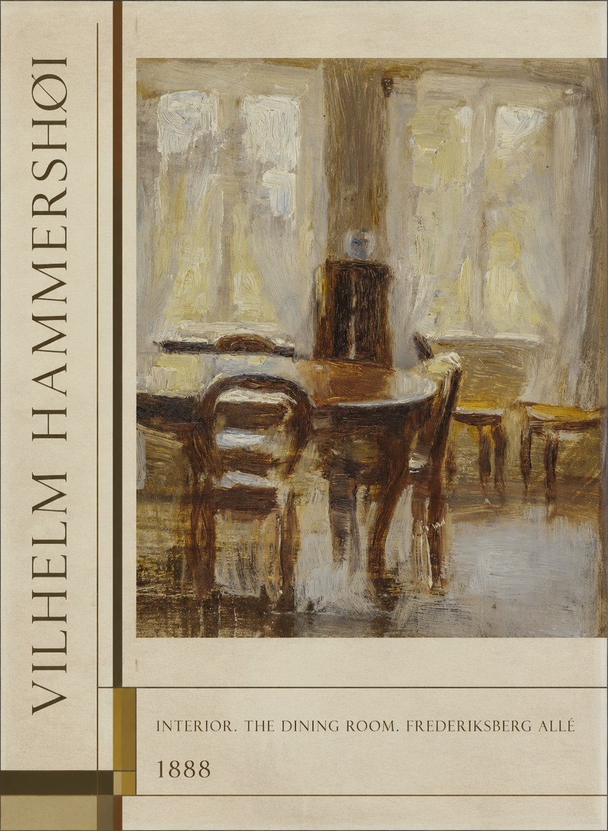 Vilhelm Hammershøi Interior. the Dining Room. Frederiksberg Allé No2 - Poster