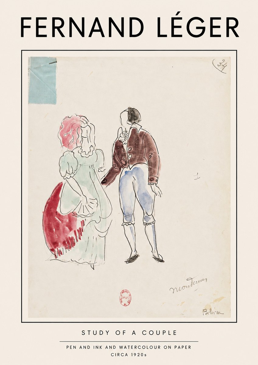 Fernand Léger Study of a Couple No2 - Poster