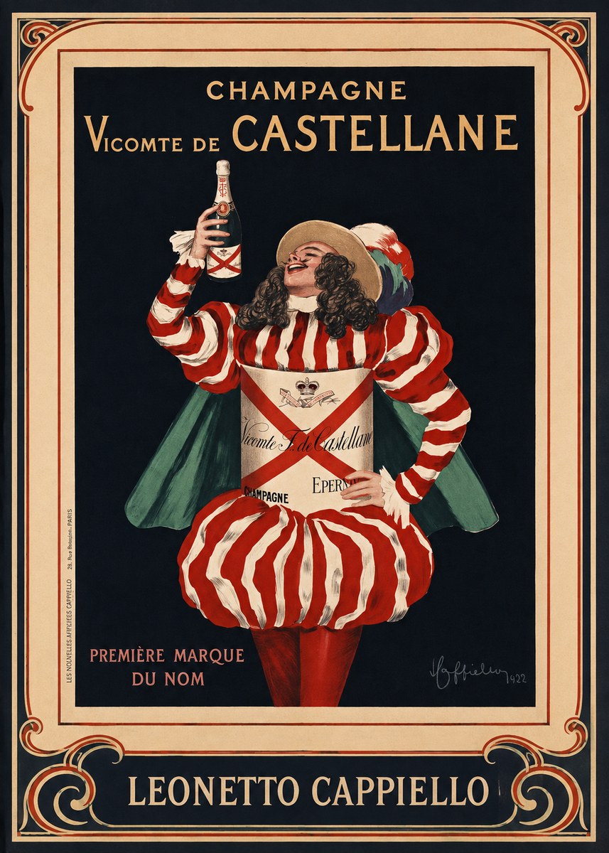 Leonetto Cappiello Champagne Vicomte De Castellane No1 - Poster