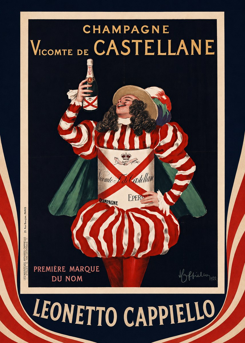 Leonetto Cappiello Champagne Vicomte De Castellane No4 - Poster