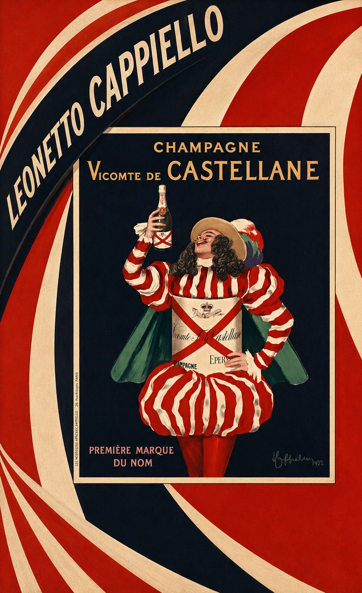 Leonetto Cappiello Champagne Vicomte De Castellane No5 - Poster