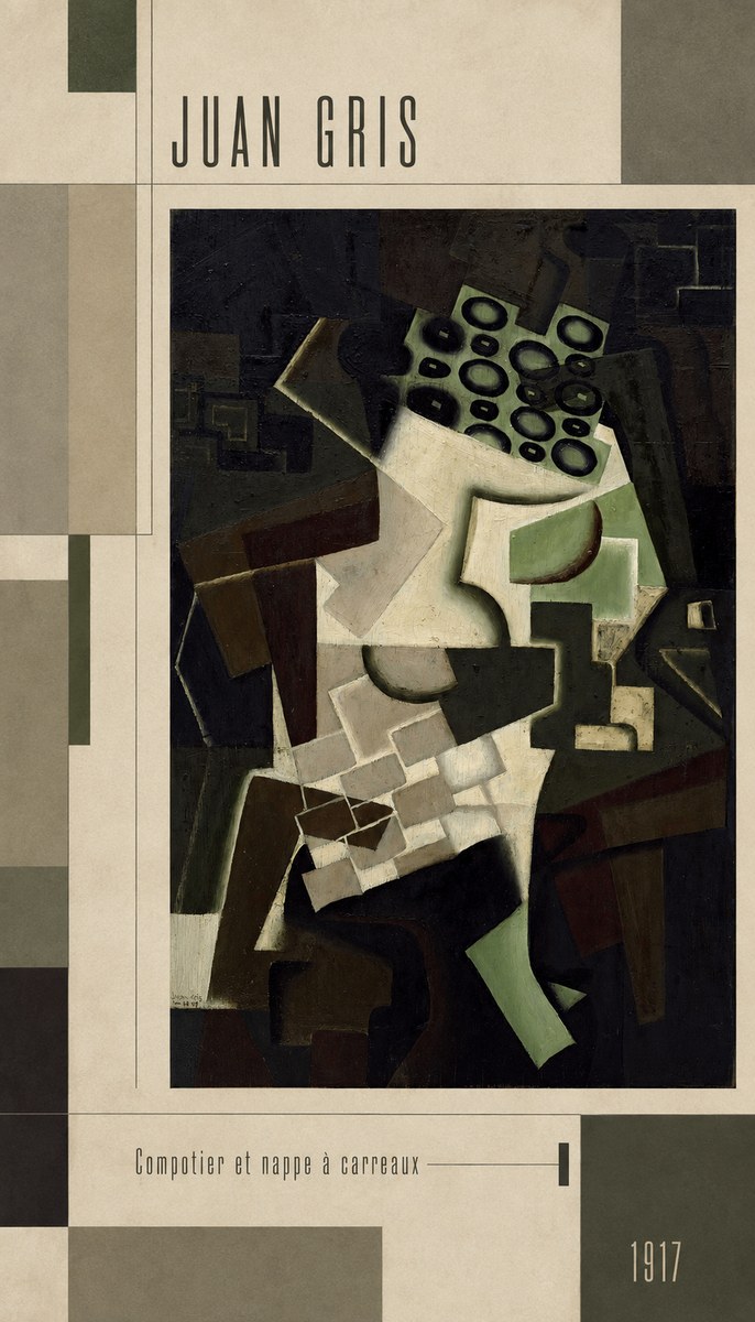 Juan Gris Compotier Et Nappe À Carreaux No3 - Poster