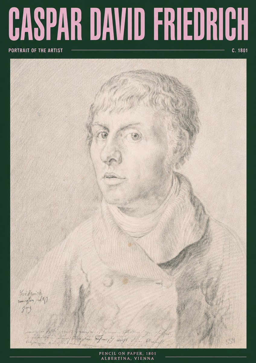 Caspar David Friedrich Portrait of the Artist No3 - Poster