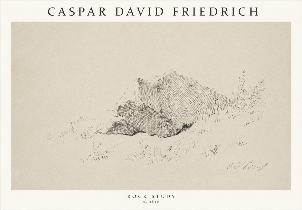 Caspar David Friedrich Rock Study No1 - Poster
