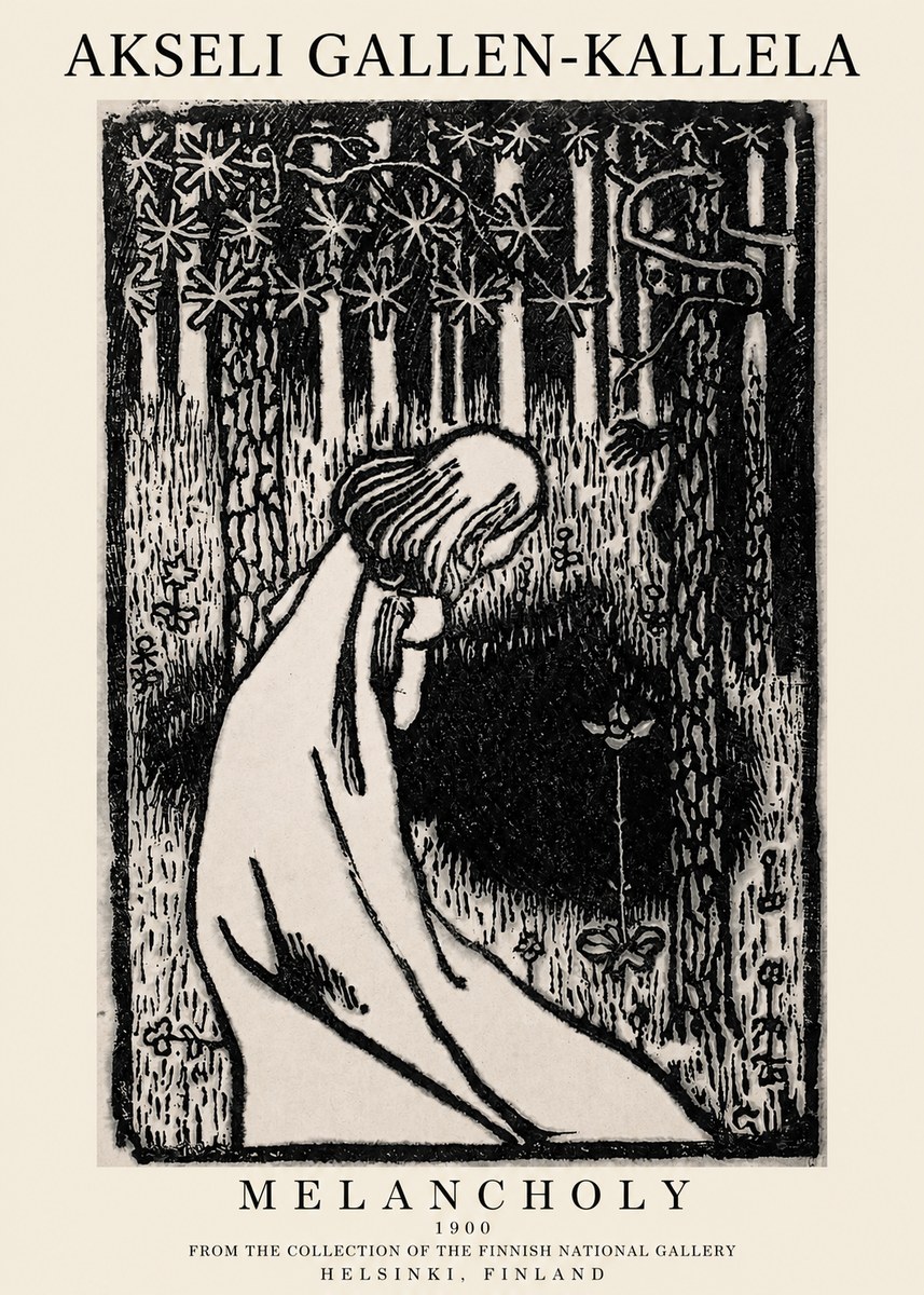 Akseli Gallen-Kallela Melancholy No1 - Poster