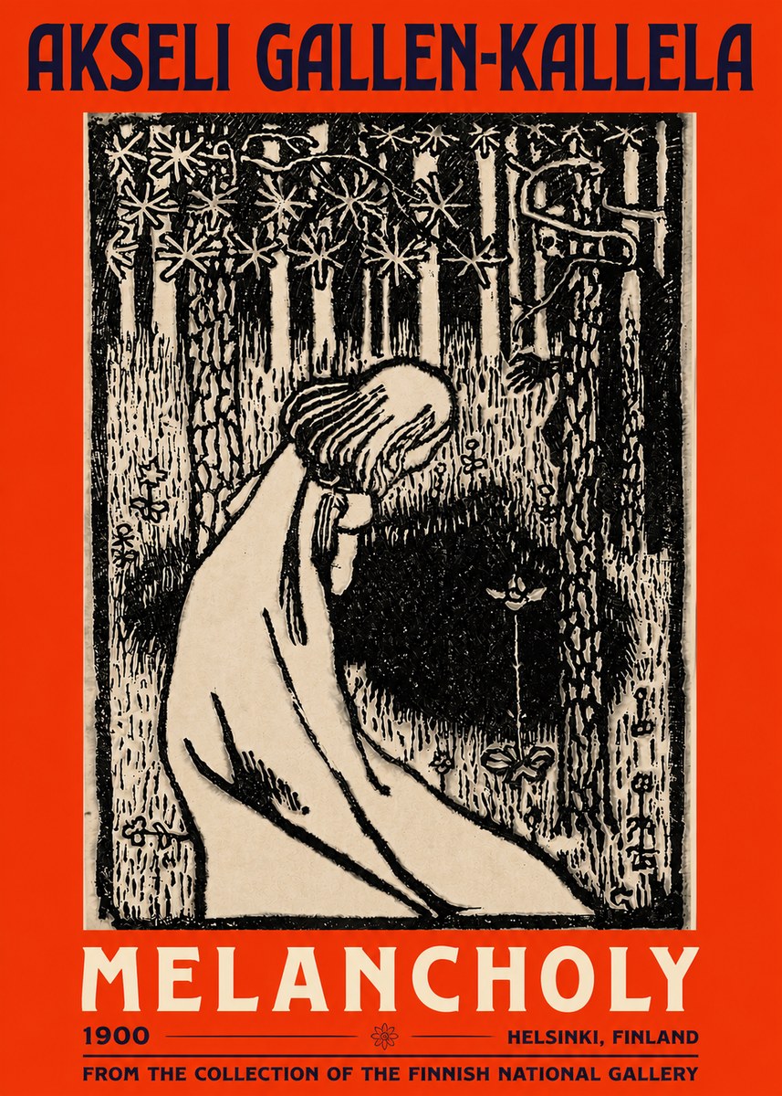 Akseli Gallen-Kallela Melancholy No3 - Poster