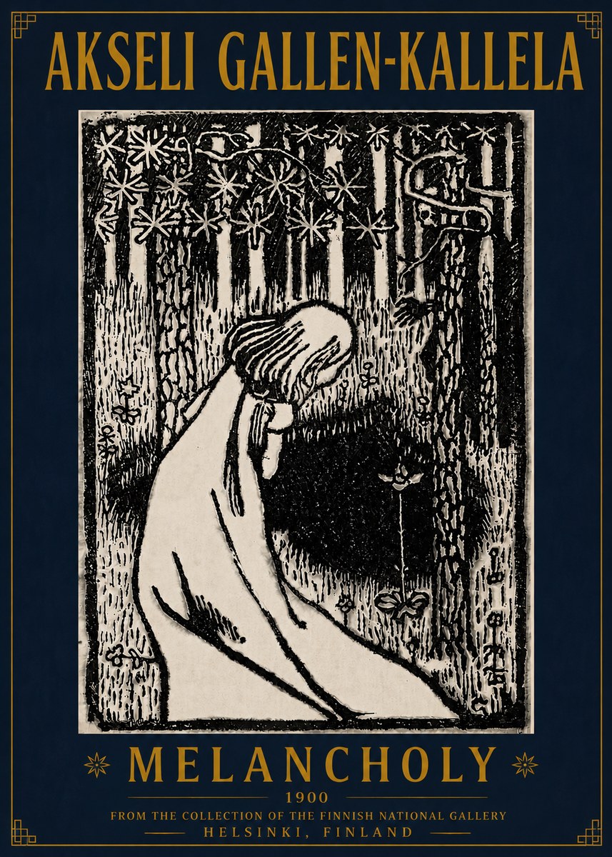 Akseli Gallen-Kallela Melancholy No5 - Poster