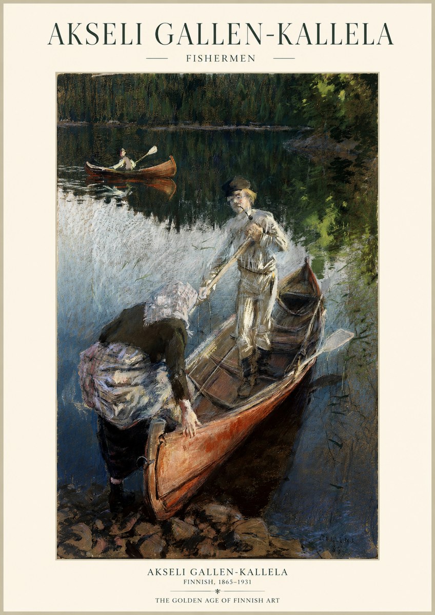 Akseli Gallen-Kallela Fishermen No1 - Poster
