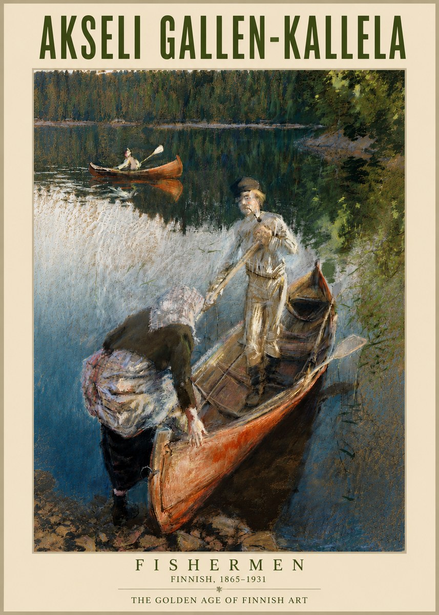 Akseli Gallen-Kallela Fishermen No4 - Poster