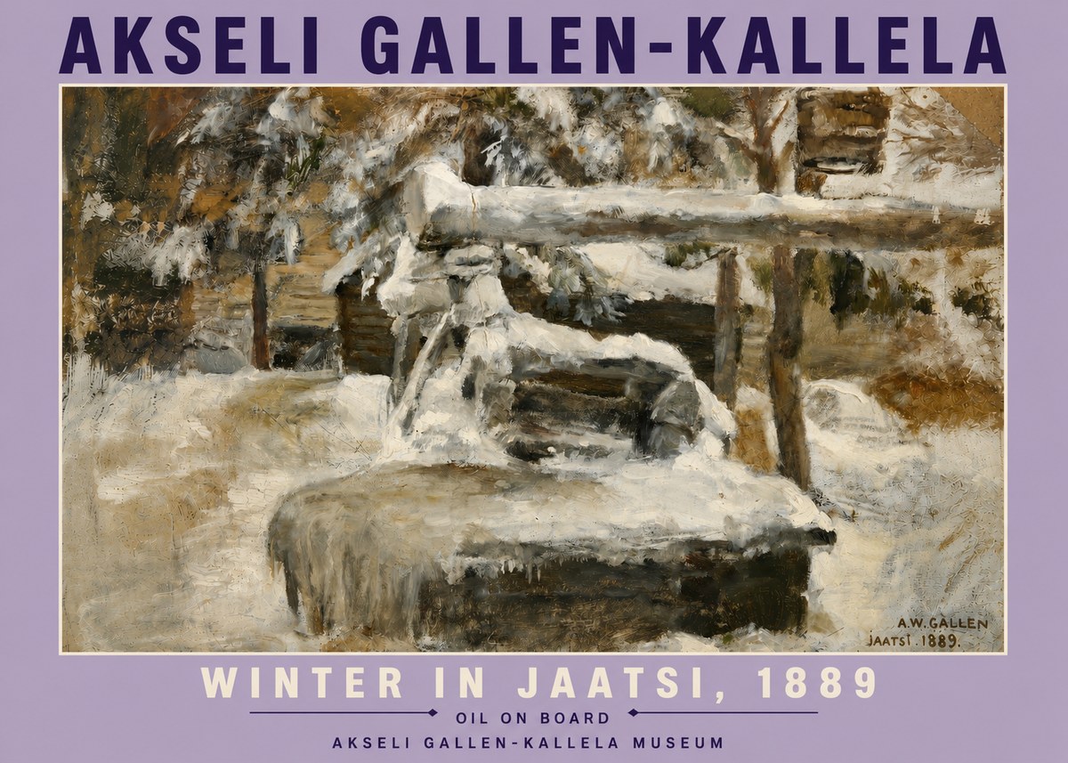 Akseli Gallen-Kallela Winter in Jaatsi, 1889 No6 - Poster