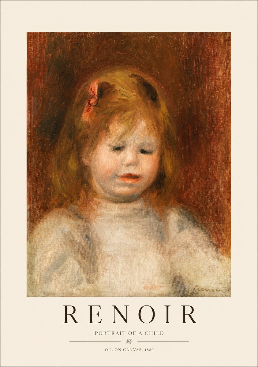 Renoir Portrait of a Child I No1 - Poster