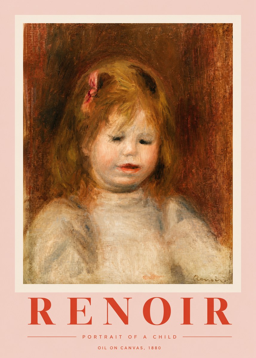 Renoir Portrait of a Child I No2 - Poster