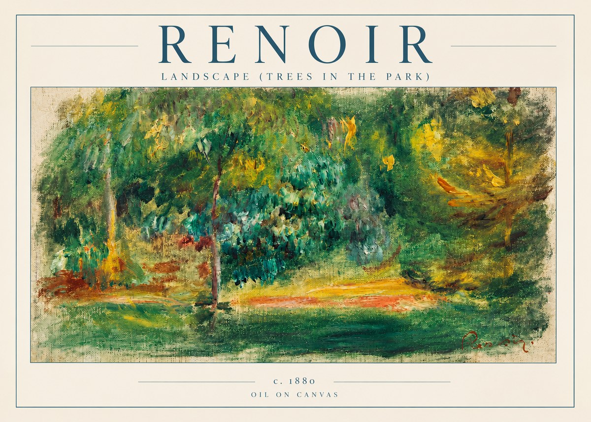 Renoir Landscape (Trees in the Park) No3 - Poster
