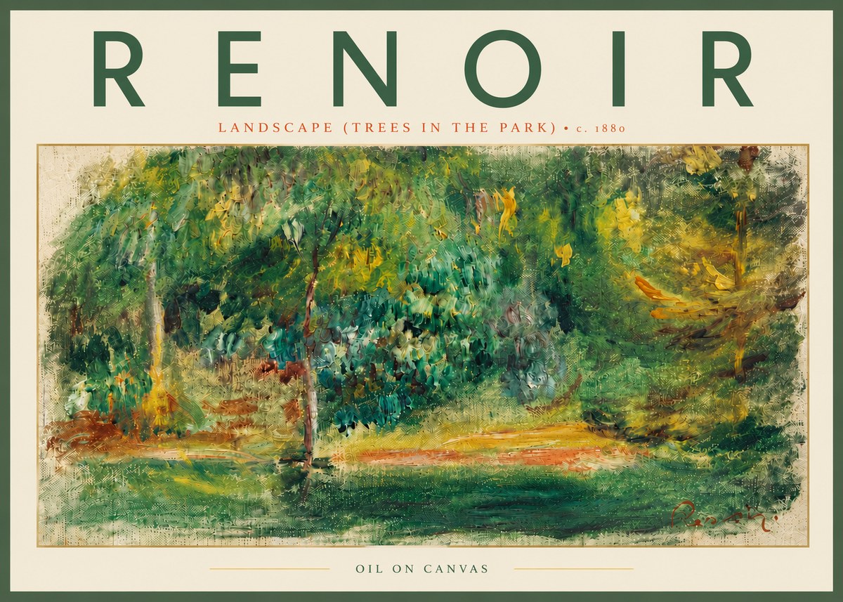 Renoir Landscape (Trees in the Park) No5 - Poster