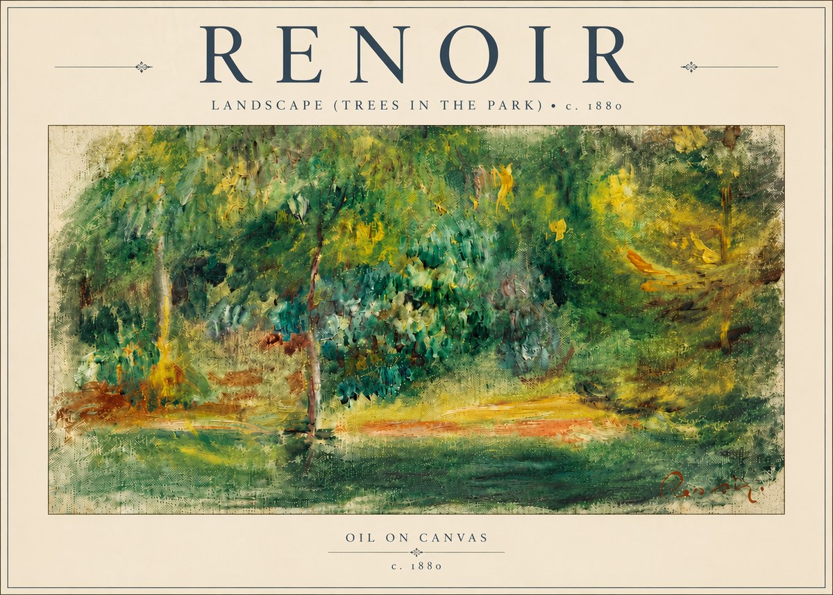 Renoir Landscape (Trees in the Park) No6 - Poster