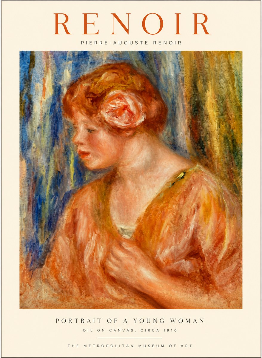 Renoir Portrait of a Young Woman I No1 - Poster