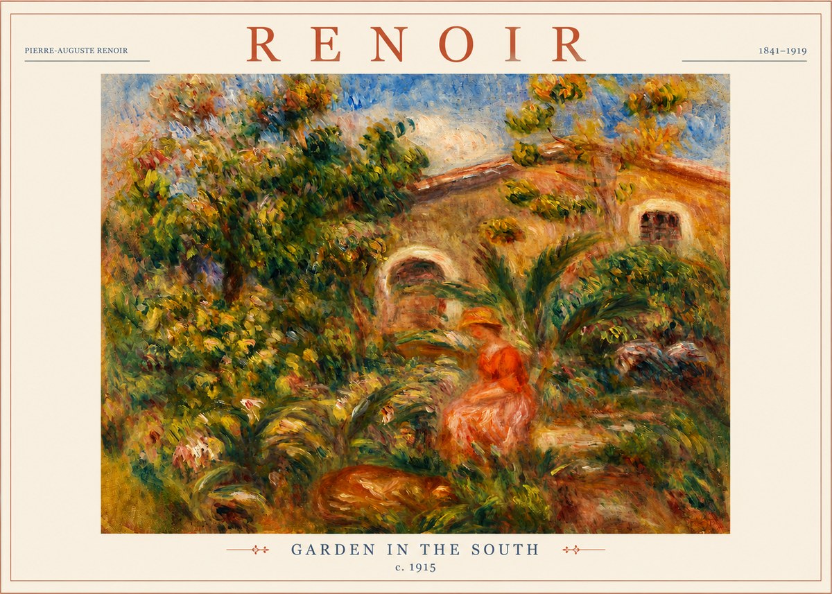 Renoir Garden in the South No3 - Poster