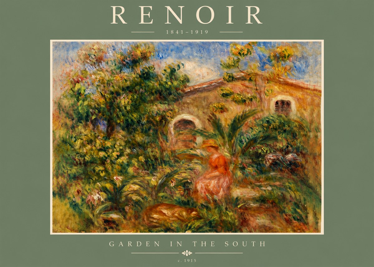 Renoir Garden in the South No5 - Poster