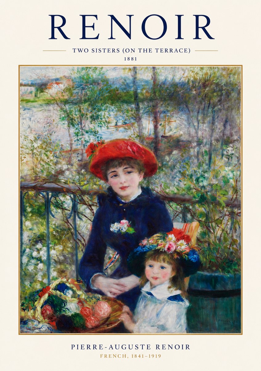 Renoir Two Sisters (on the Terrace) No1 - Poster