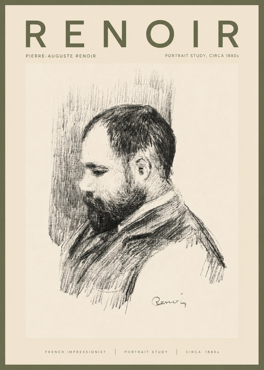 Renoir Portrait Study I No3 - Poster